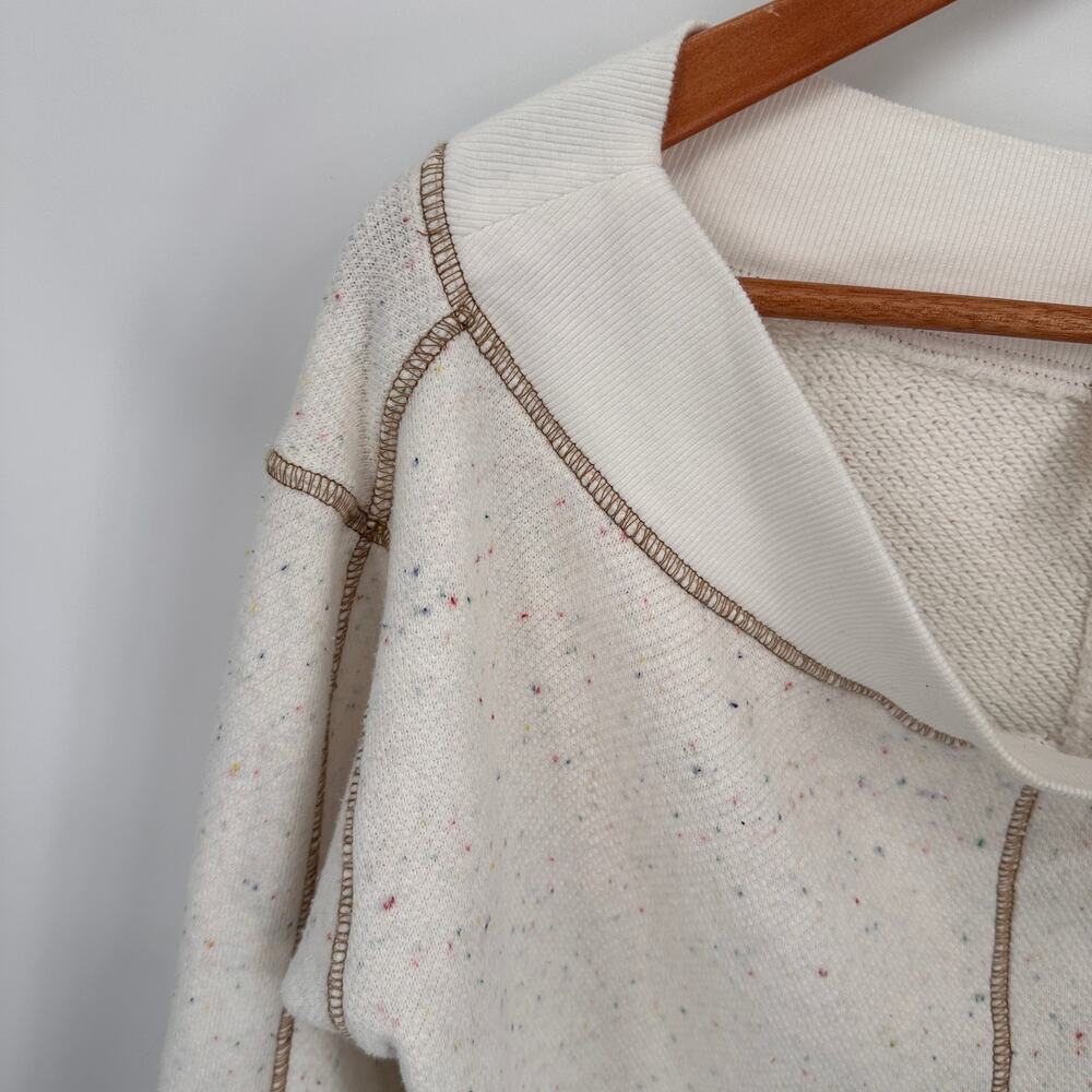 ANTHROPOLOGIE Pilcro Slouchy Off-The-Shoulder Sweatshirt// XXS - Picture 5 of 12